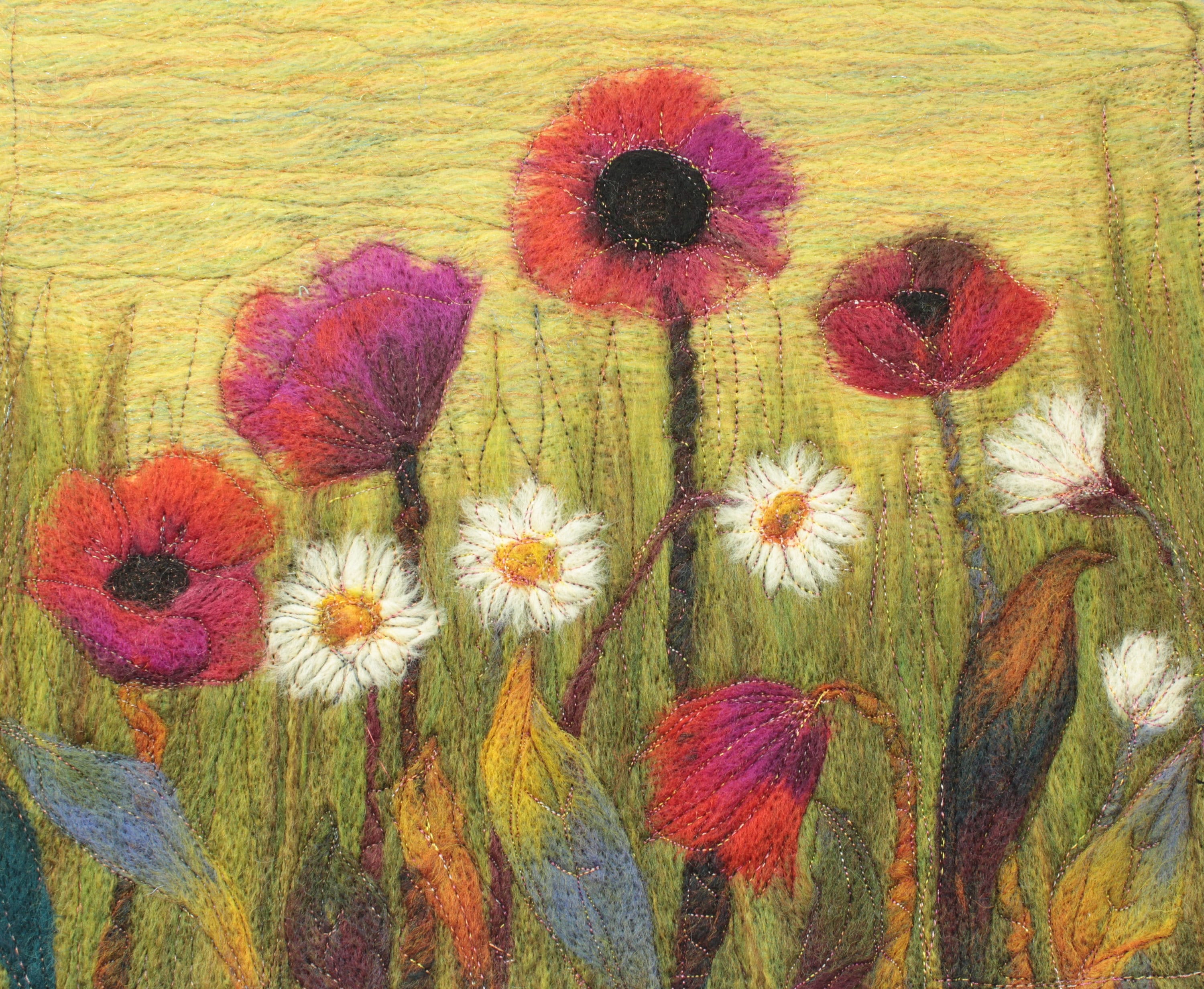 Needle felting kit (Golden Poppies)
