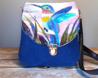 Handmade felted shoulder bag (eshb33)