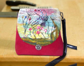Handmade felted shoulder bag (eshb18)