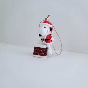 Snoopy on a Chimney Rubber Ornament