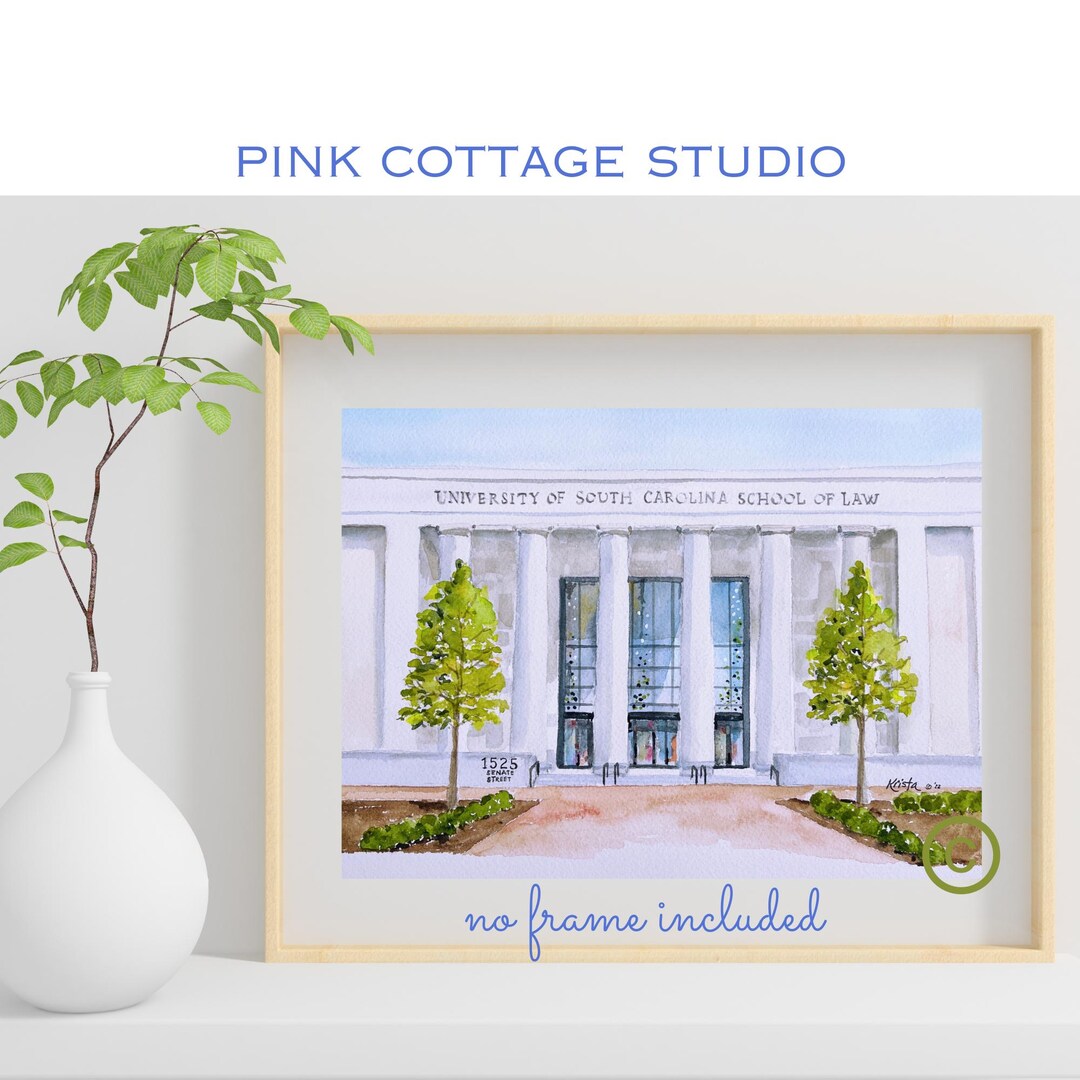 university-of-south-carolina-school-of-law-print-columbia-sc-etsy