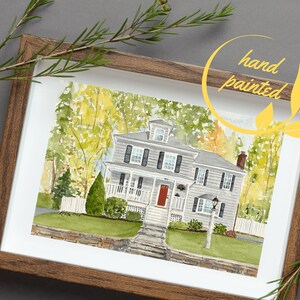 Custom home portrait, Painting from photo, painting of home, House sketch illustration, Realtor gift image 5