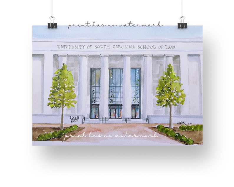 University of South Carolina School of Law print, Columbia SC image 2