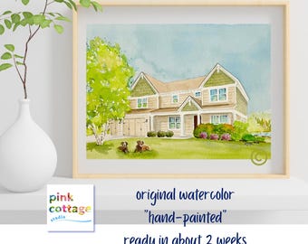 realtor closing gift, in law gift, painting of your home