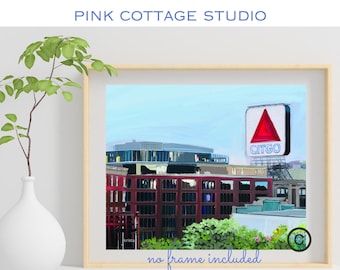 Boston Citgo sign, Massachusetts art, Kenmore Fenway print, Red Sox print, baseball
