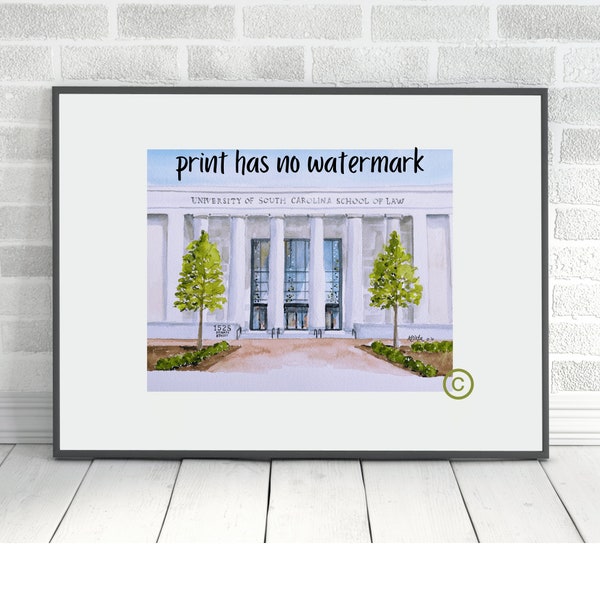 University of South Carolina School of Law print, Columbia SC