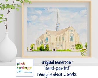 Wedding Gift for the couple, bride and groom, venue painting, heirloom art