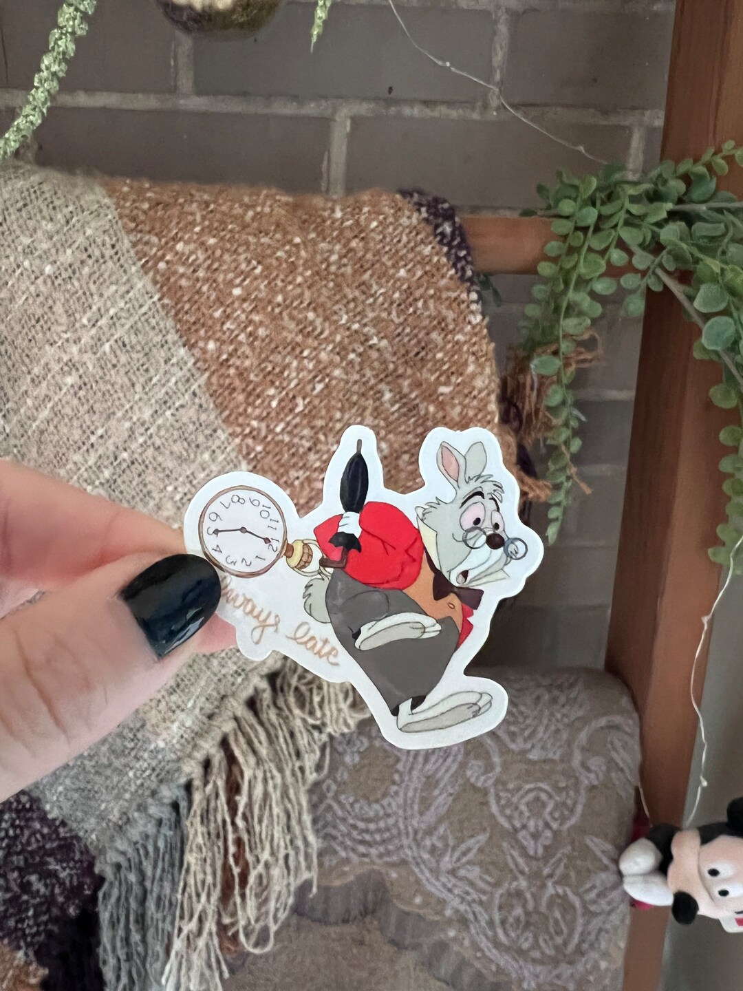 Alice in Wonderland White Rabbit Sticker: Waterproof Vinyl Decal - Etsy