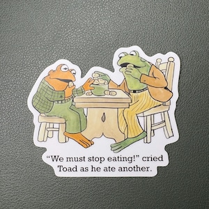 Toad and frog vinyl sticker or magnet  (Matte Finish)