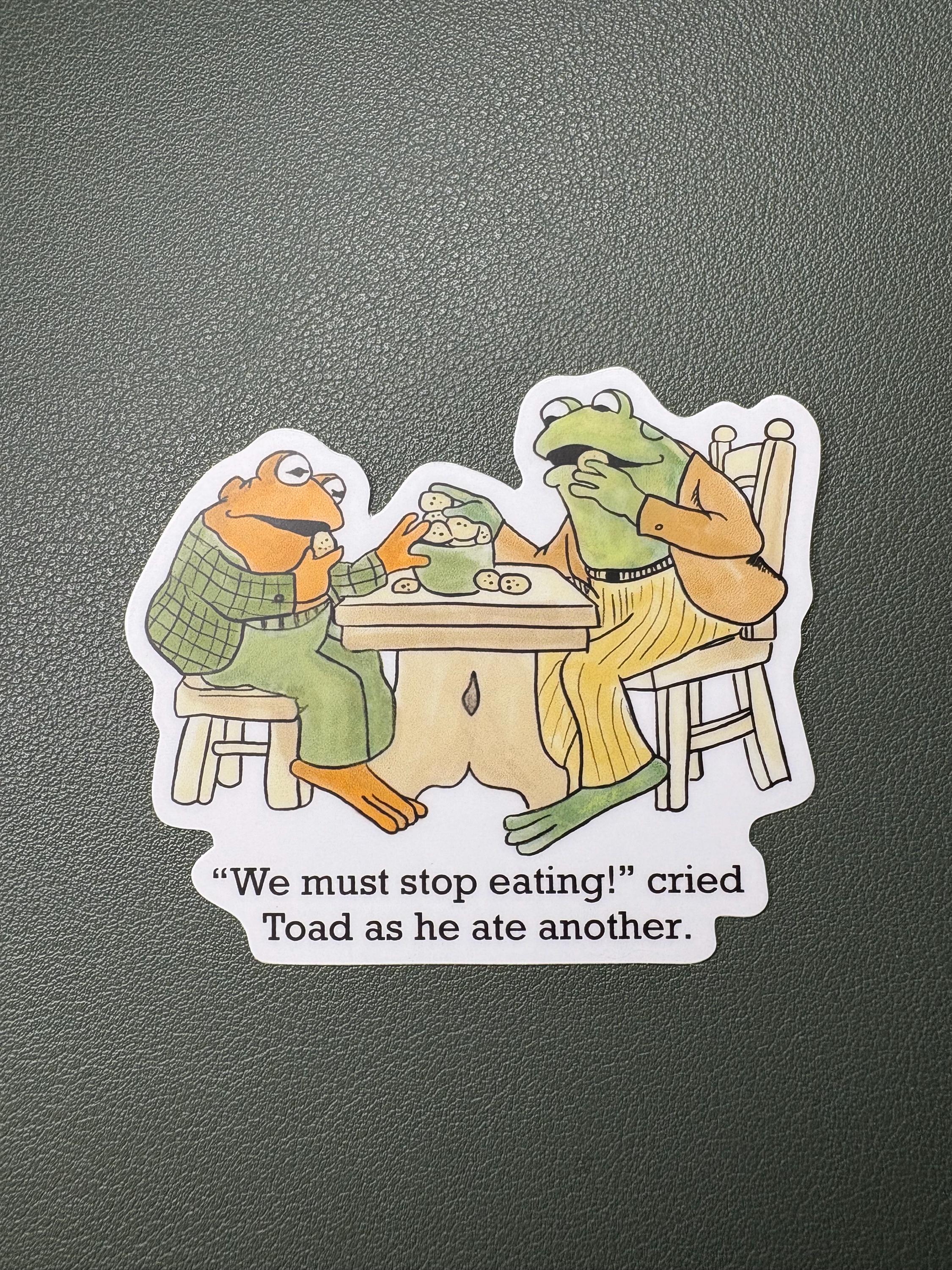 Toad Crying Sticker Toad and Frog Vinyl Sticker or Magnet (matte Finish) - Etsy