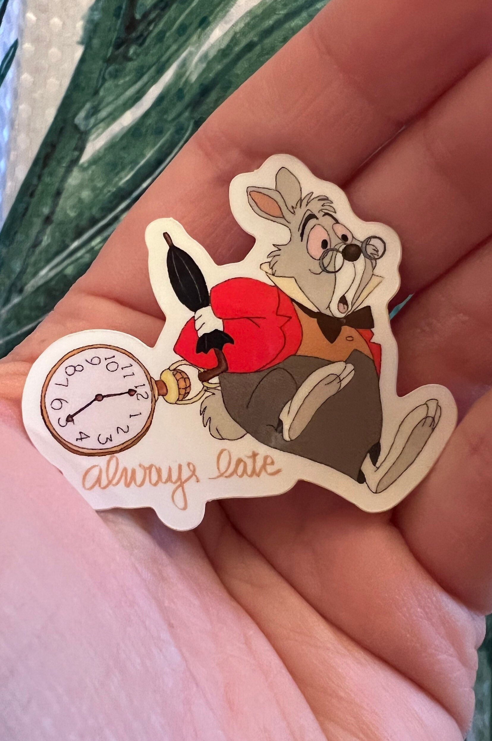 Alice in Wonderland White Rabbit Sticker: Waterproof Vinyl Decal - Etsy