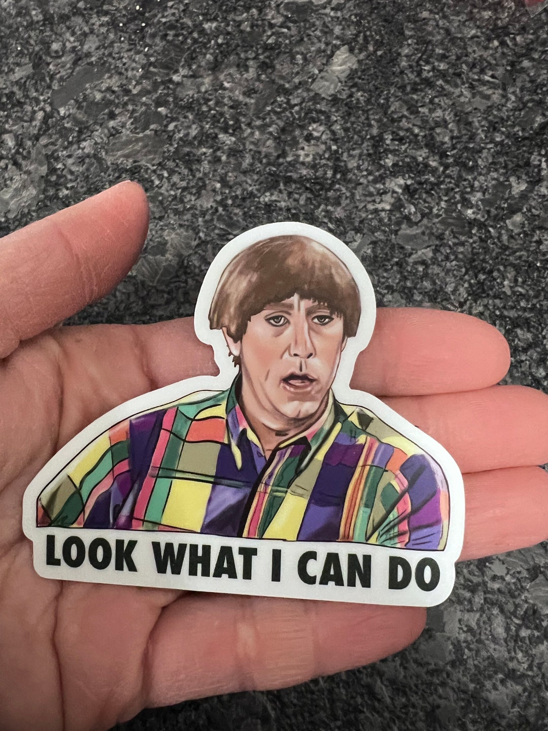Stuart “look What I Can Do” Vinyl Sticker