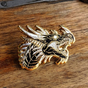 Lost Tyrant, Dragon Wyvern Enamel Pin | Hard Enamel & Gold Plated |
