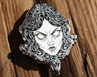 Eternal Crown, Medusa Enamel Pin | Hard Enamel & Silver Plated