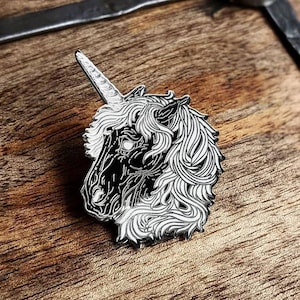 Sunless Prince, Unicorn Enamel Pin | Hard Enamel & Silver Plated |