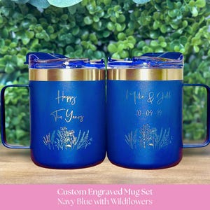 Personalized 10th Anniversary Mug Set – Engraved Stainless Steel Gift image 8