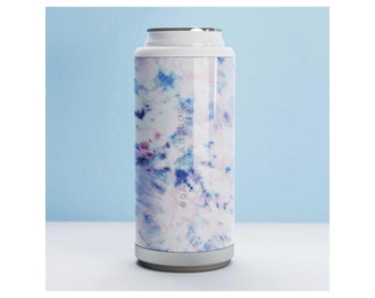 NEW Tie Dye Blue Skinny Can Cooler Truly Hard Slim Sparkling Seltzer Pool Beach Vacation Gift Lake