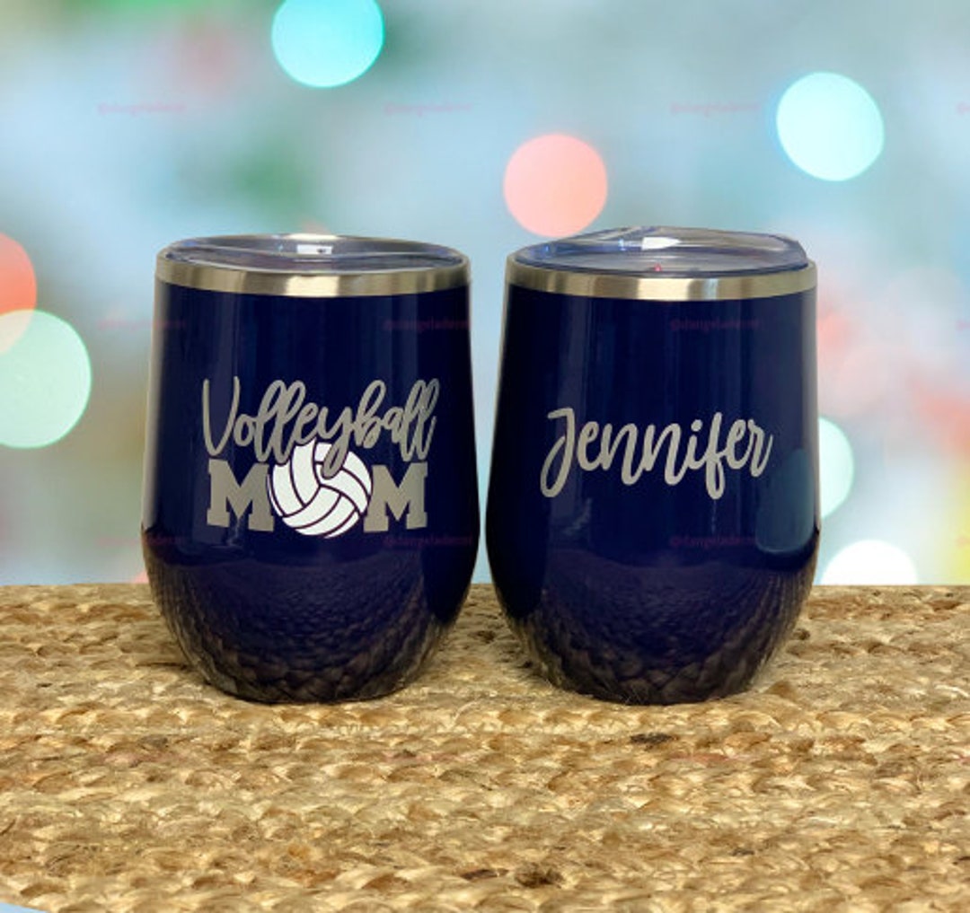 Volleyball Mom Cup, Sports Mom Tumbler, Wine Tumbler for Moms, Team Mom Gift Volleyball Etsy