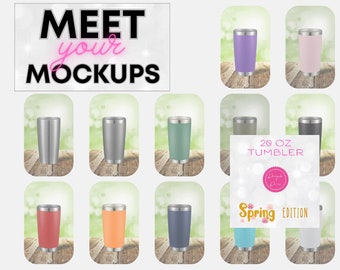 Mock Up Coffee Tumbler Bundle Kitchen Theme Mockup Sublimation Photo JPG Beer Soda Juice Drink