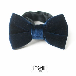 navy velvet bow tie, fancy wedding bowties for groom, mens dark blue bowtie, deep navy bowtie for kids boys baby, black tie event, GALA prom