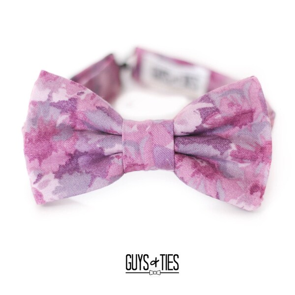 boys raspberry bow tie, summer floral bowties, purple watercolor bowtie, kids lilac bow ties, baby boy floral bowtie, purple toddler bow tie