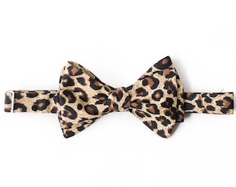 cheetah bow tie, animal print bow ties, self tie bow tie, pre tied, leopard pocket square, wedding bow tie, brown bow ties, kids animal tie