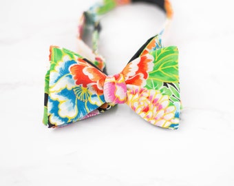 noeud papillon floral tropical, noeud papillon à nouer hibiscus, noeud papillon hawaïen, noeuds papillon de plage, noeuds papillon de mariage à destination, noeud papillon vintage pour homme