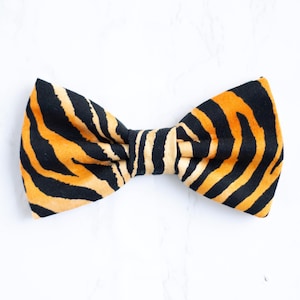 vlinderdas met tijgerprint, vlinderdas met dierenprint, oranje en zwarte vlinderstrikken voor mannen, wilde vlinderstrik, safari vlinderdas jongens, unieke vlinderdassen