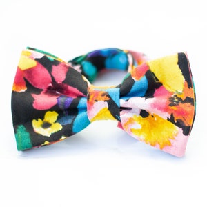 garden floral bow tie, colorful flower bow ties, watercolor floral bowtie for men, multicolor bowties for boys kids toddler, wedding bow tie