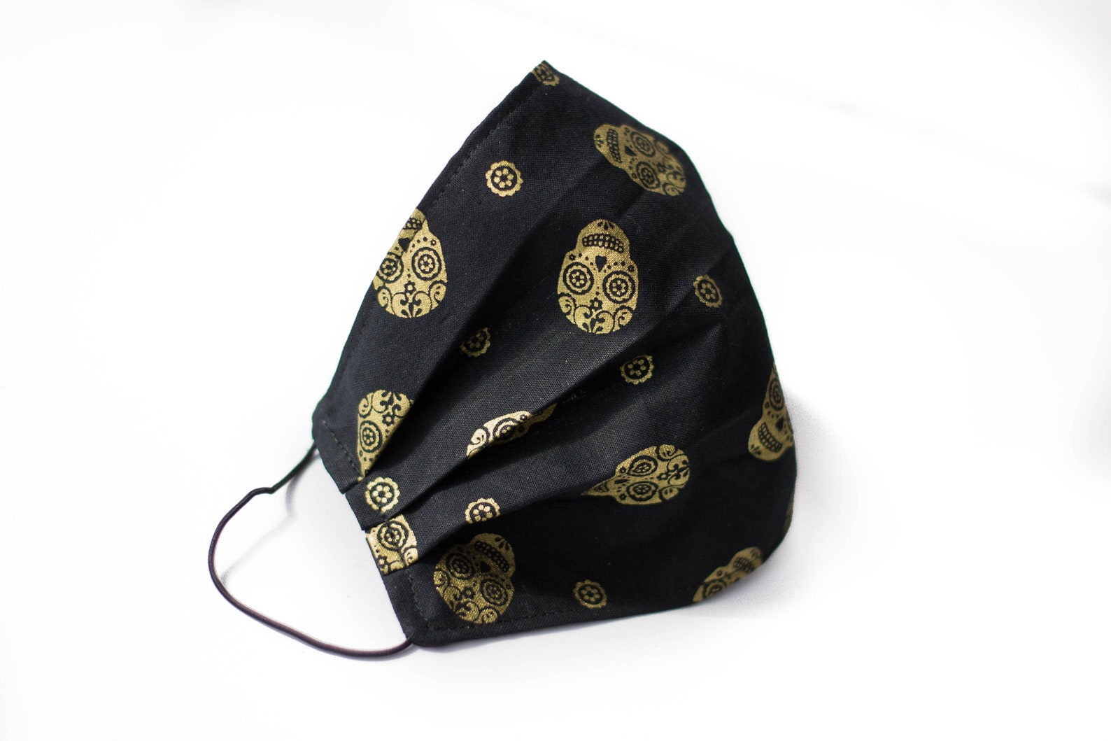 Black and Gold Masks Gold Face Mask Cotton Double Layer Face Etsy