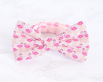 pink flamingo bow tie, tropical bow tie, destination wedding bow ties, Hawaiian print bowtie, beach bowties, peach bow tie, bird bow ties