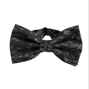 black lobster bow tie, ocean bow tie, animal bow tie, bowties for men, sea animals bowtie, nautical bow ties, seafood bow ties, beach bowtie