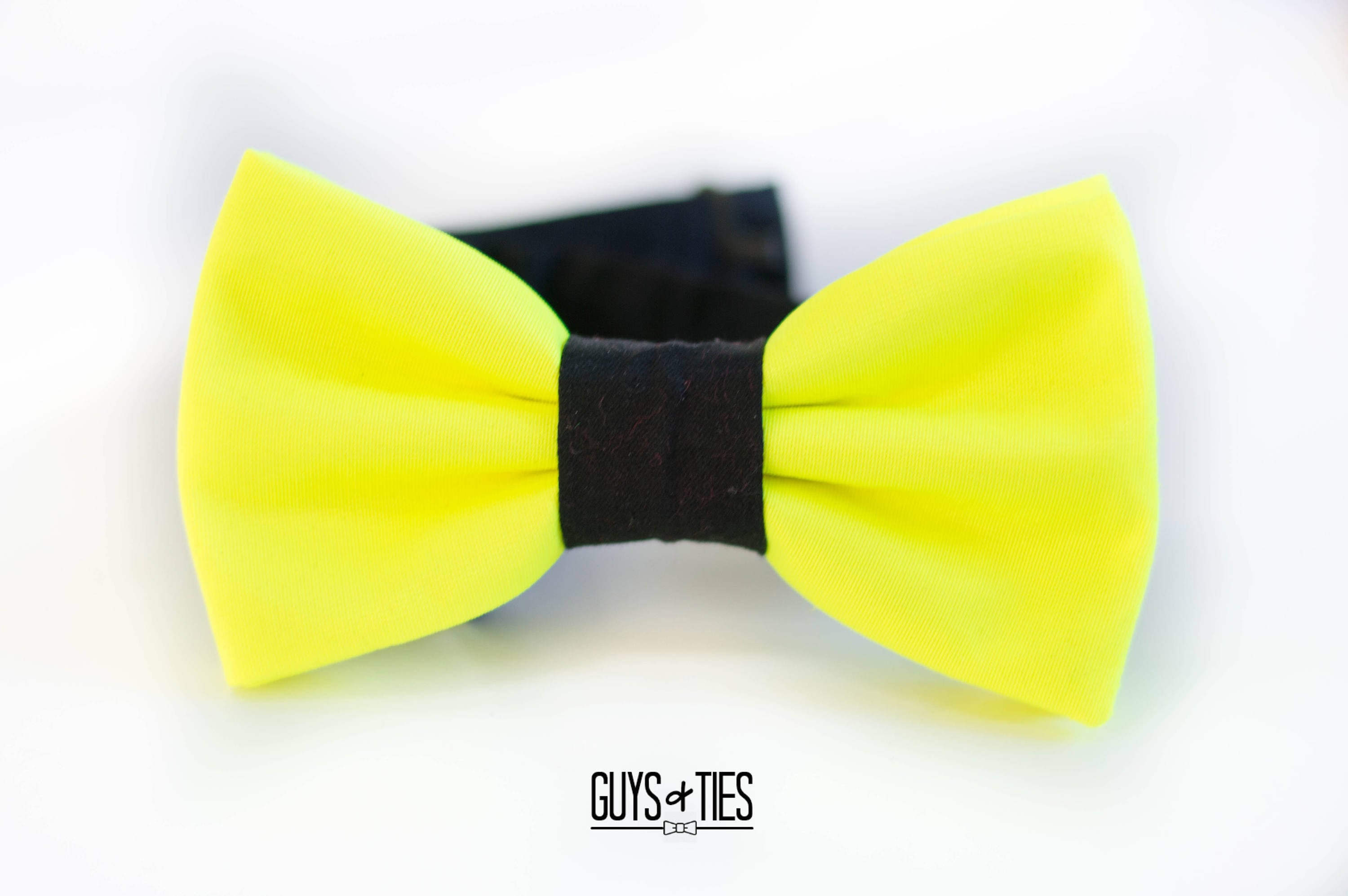 Neon Yellow Bow Tie Bow Ties for Men Boys Highlighter Bow Etsy