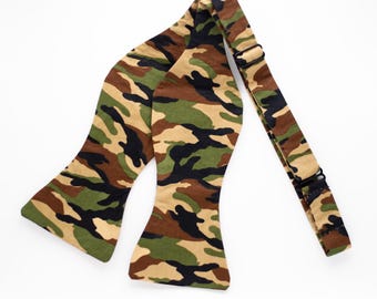 Pajarita de camuflaje, pajaritas de camuflaje para hombre, pajarita verde marrón tostado, pajaritas de camuflaje para boda, pajarita preatada, pajarita para niños pequeños, para exteriores