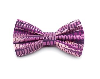 Pajarita morada ciruela, pajaritas de diseño artístico para hombres, pajaritas moradas divertidas para niños, pajaritas de boda para el portador del anillo del novio, pajarita única preatada
