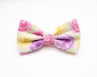 pink yellow floral bow tie, blooming roses bowtie, mini flower bow ties for men boys kids, garden wedding bowtie groom, pre tied self tie