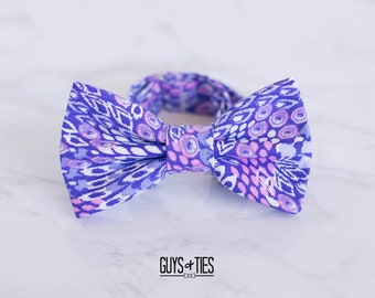 artsy purple bow tie for men, lilac wedding groomsmen bowties, lavender pastel Easter bow tie, boys purple bowtie, abstract bow tie for kids