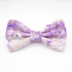 lilac purple floral bow tie, spring bowtie, peony bowties for men, pre tied self tie, wedding bow tie, school dance bowtie, flower bow ties