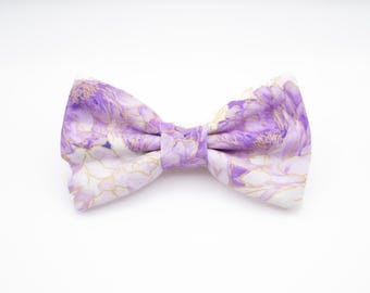 lilac purple floral bow tie, spring bowtie, peony bowties for men, pre tied self tie, wedding bow tie, school dance bowtie, flower bow ties