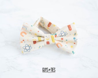 science bow tie, bow ties for nerds, geek bowtie, laboratory bowtie, fun professor bowtie, chemistry and physics bowtie, unique teacher gift