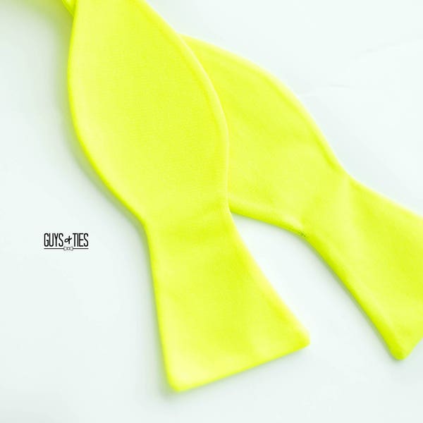 Neon Yellow Bow - Etsy