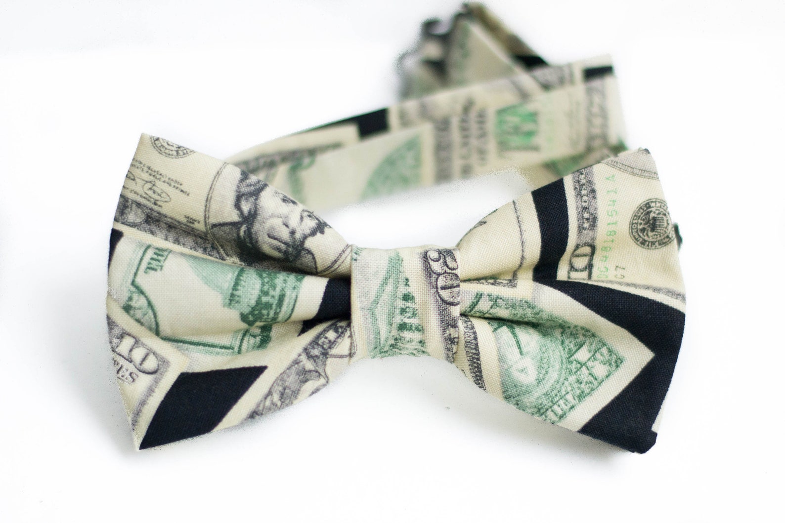 Green Money Bow Tie Dollar Bill Bow Ties Mens Funny Bowtie Etsy
