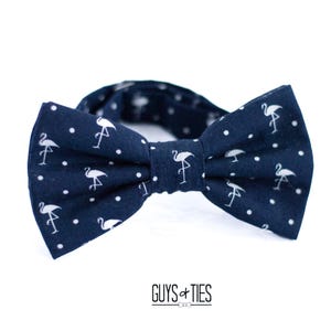 navy flamingo bow tie, tropical bow tie, animal bow tie, mens beach bowties, nautical bow ties, ocean bow ties, fun kids flamingos bow ties