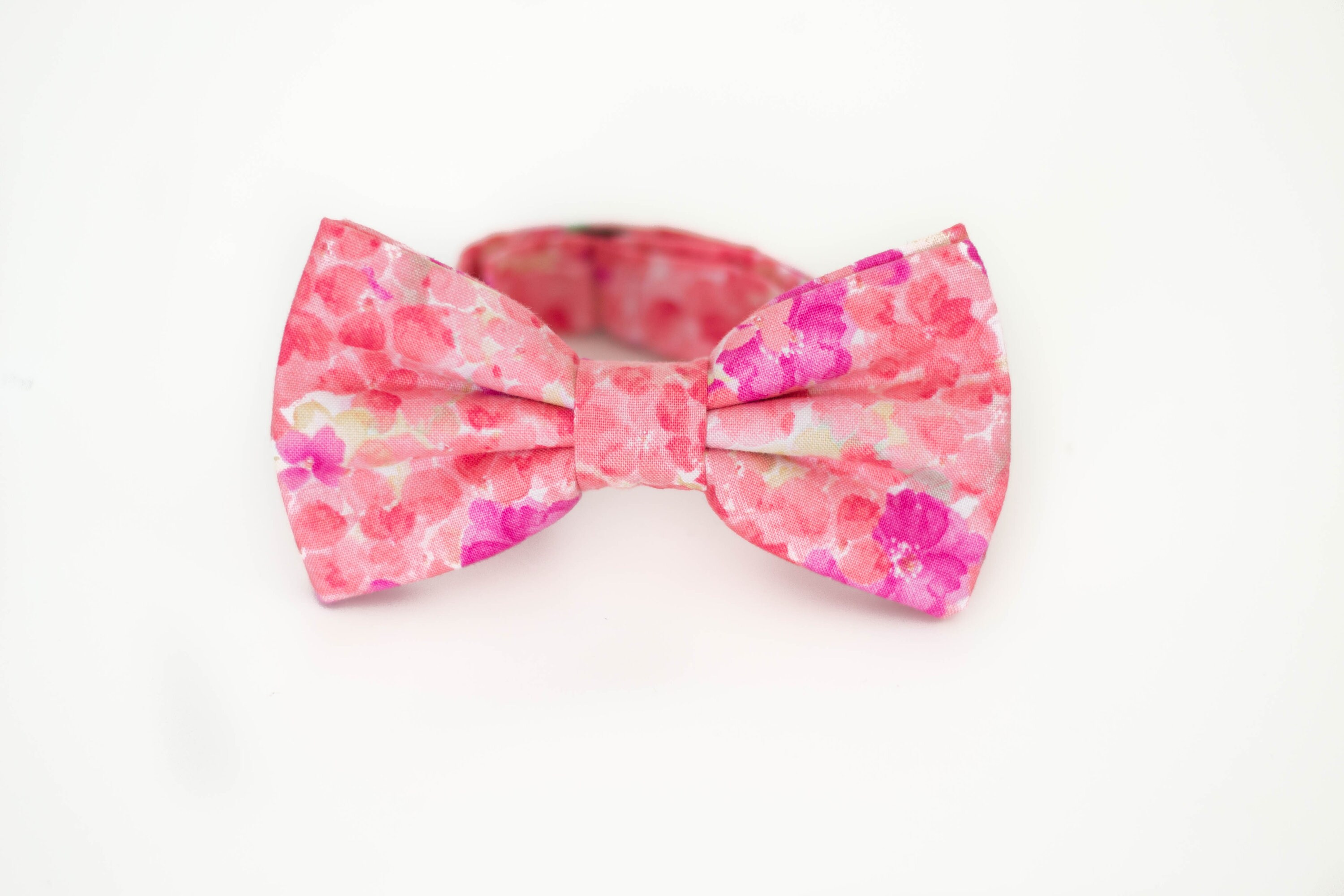 Pink floral bow tie bright watercolor bow tie coral bow ties Etsy