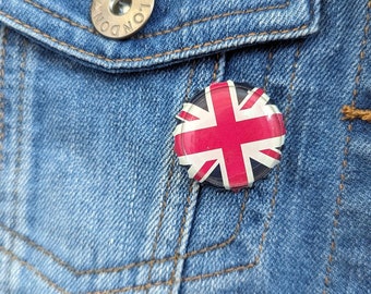 Badge Union Jack pour capsule de bouteille - Accessoire recyclé