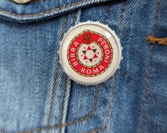 Broche de tampa de garrafa Peroni reciclada | duas variações