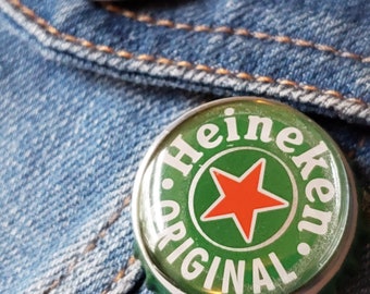 Heineken Bottle Cap Pin Badge