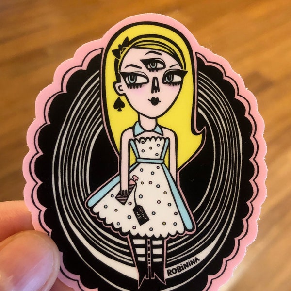 Alice in Wonderland vinyl sticker - Drink Me