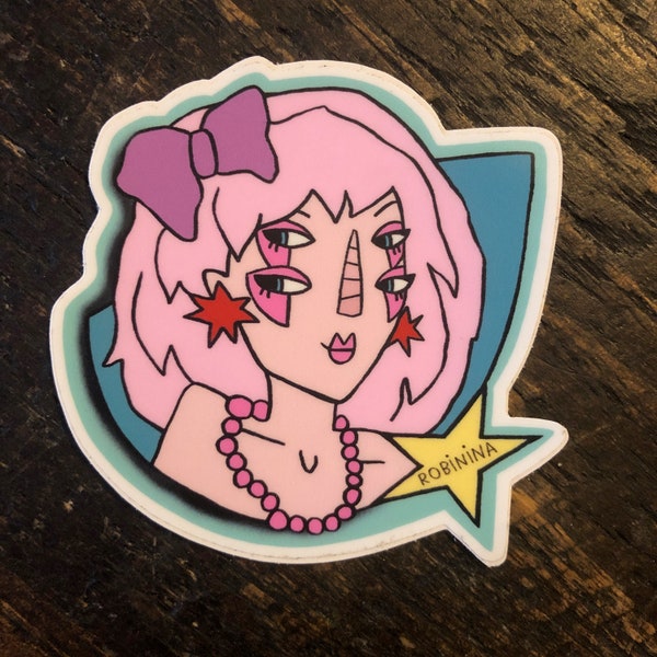 Jem and the Holograms multiple eyes vinyl sticker - 80s nostalgia