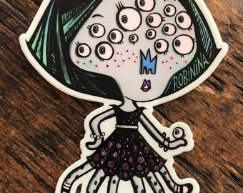 Octavia the Octopus vinyl sticker